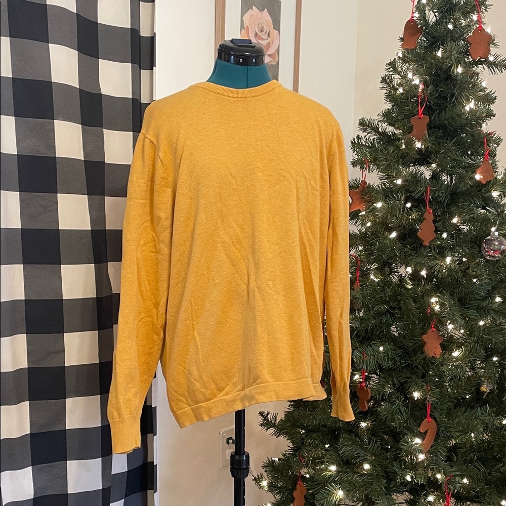 J. Crew Size XL Mustard Yellow Crew Neck Sweater